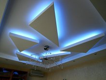 Потолок с подсветкой из гипсокартона